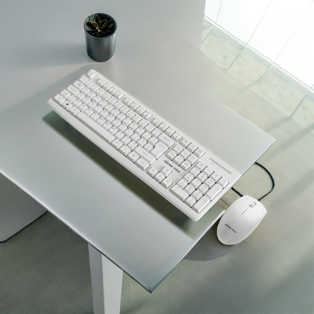 Panther Force Wireless Keyboard & Mouse Combo - PF292 | Ergonomic Design | Adjustable DPI | Long Battery Life | Plug-and-Play