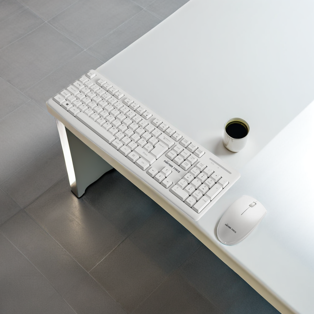 Panther Force Wireless Keyboard & Mouse Combo - PF292 | Ergonomic Design | Adjustable DPI | Long Battery Life | Plug-and-Play