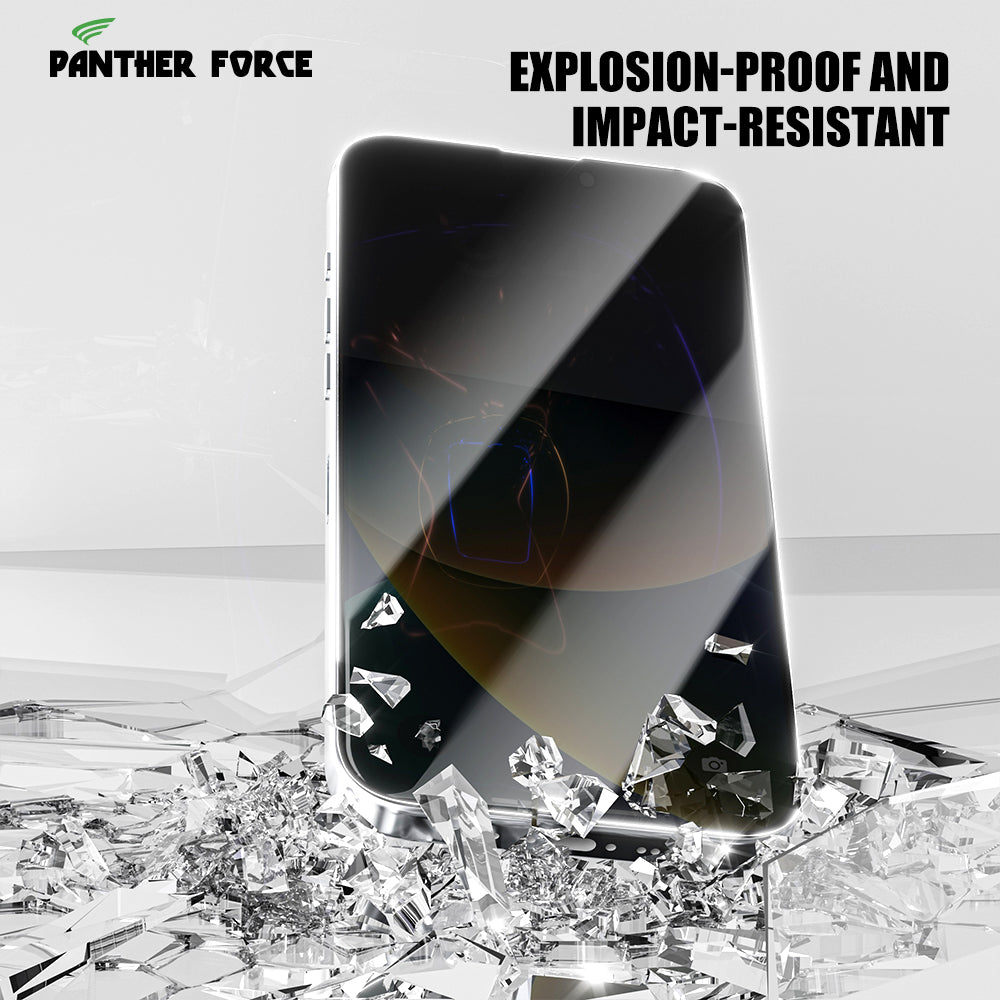 PANTHER FORCE 8K MAGIC GLASS BOX SCREEN PROTECTOR WITH PRIVACY & ALIGNMENT MOUNTING COVER FOR iPHONE X/XS/XR to 16PROMAX