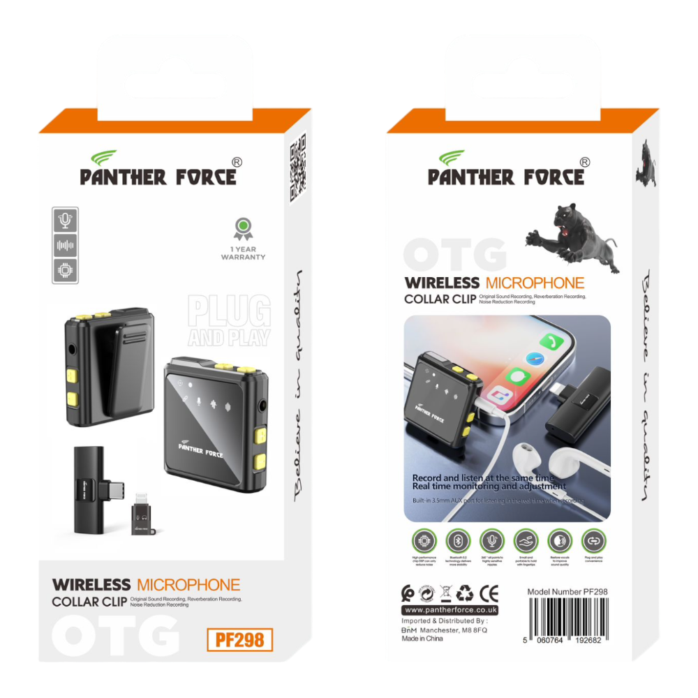 PANTHER FORCE OTG WIRELESS MICROPHONE