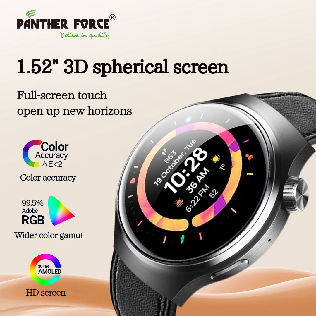 PANTHERFORCE 1.52" 3D Spherical Screen SmartWatch (PF301)
