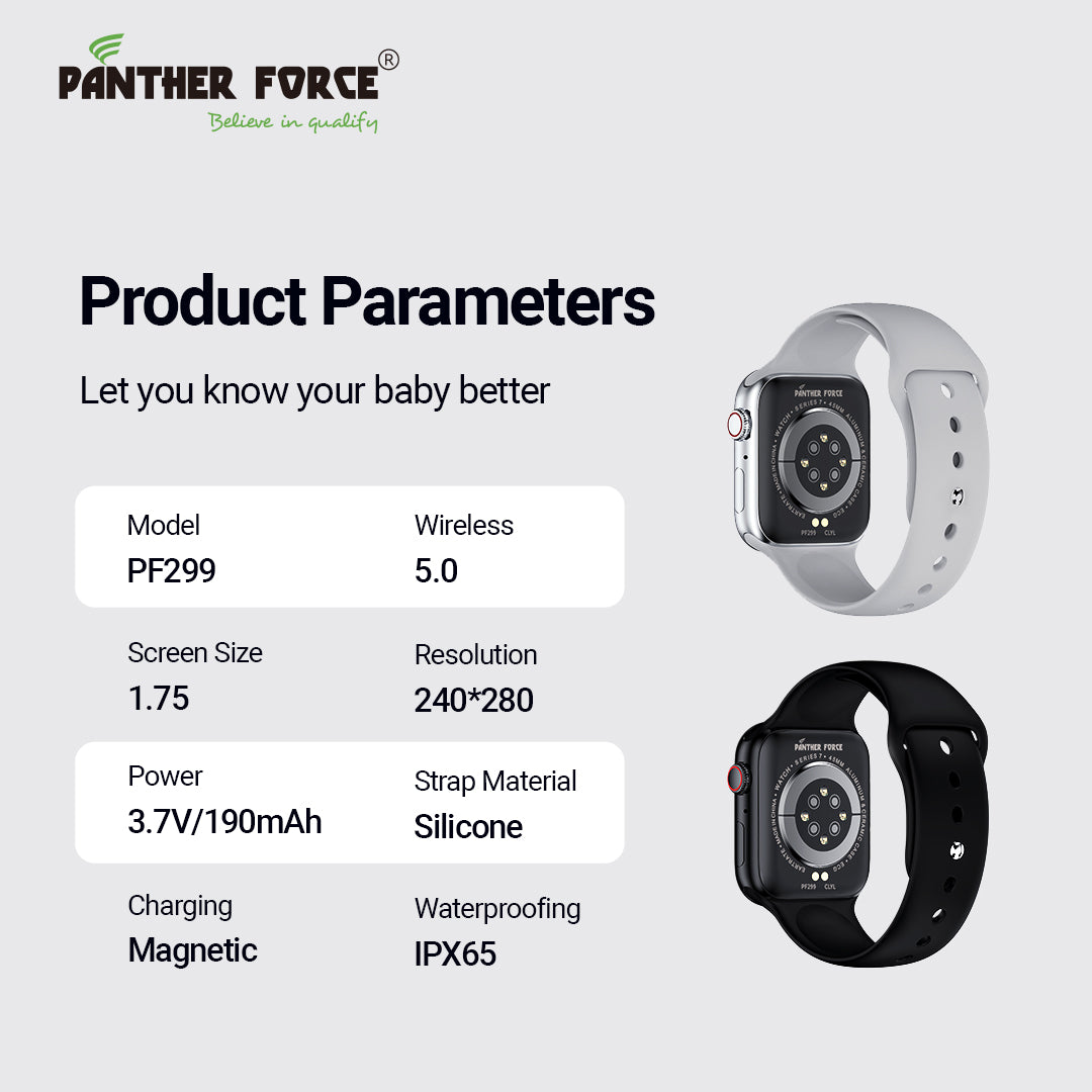 PANTHERFORCE 1.75-inch Ultra Clear Large Screen Smart Watch (PF299)