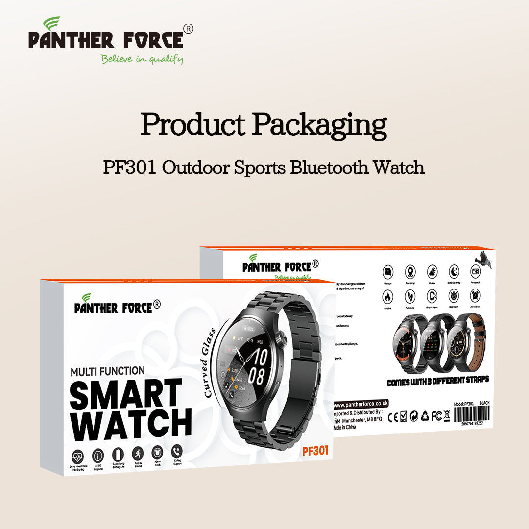 PANTHERFORCE 1.52" 3D Spherical Screen SmartWatch (PF301)